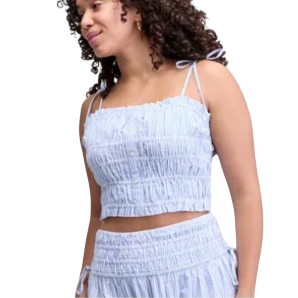 Chic Light Blue Camisole Top 100% Cotton